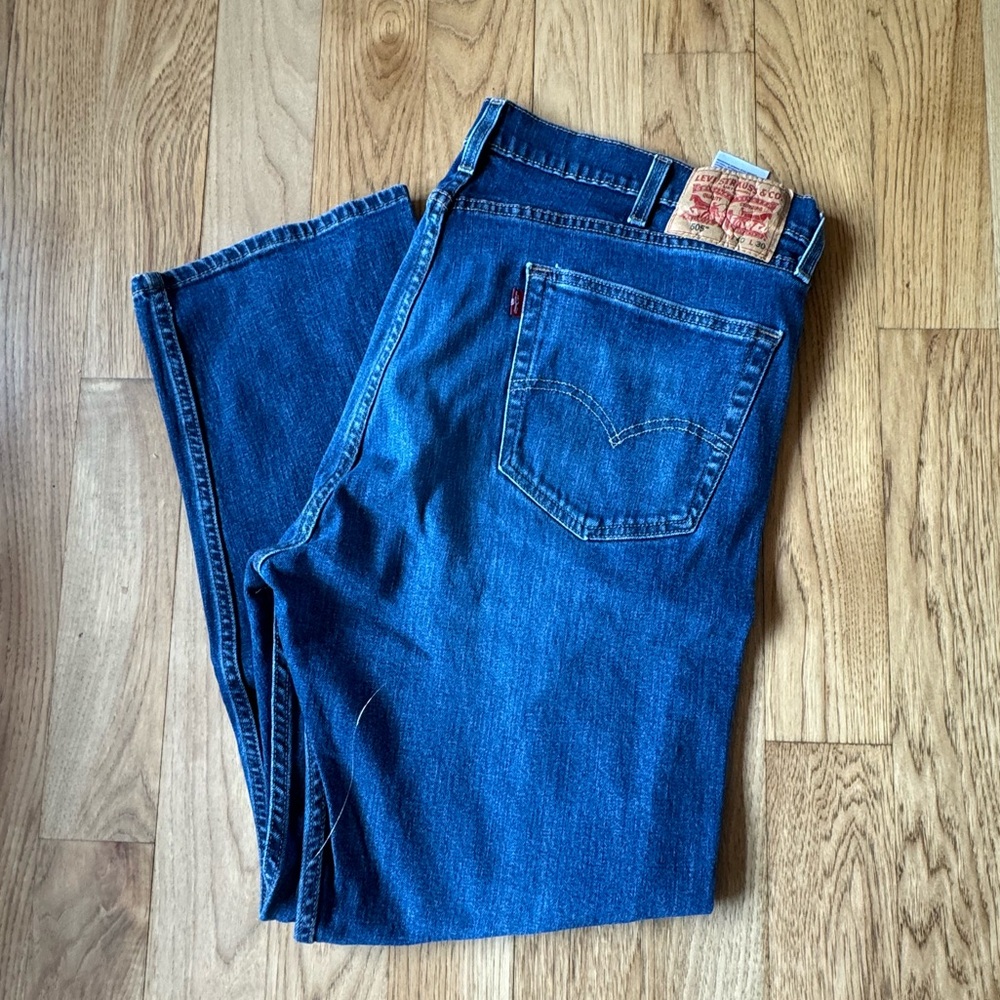Levi's 505 Dark Denim Blue Jeans - Men's Size 40W 30L